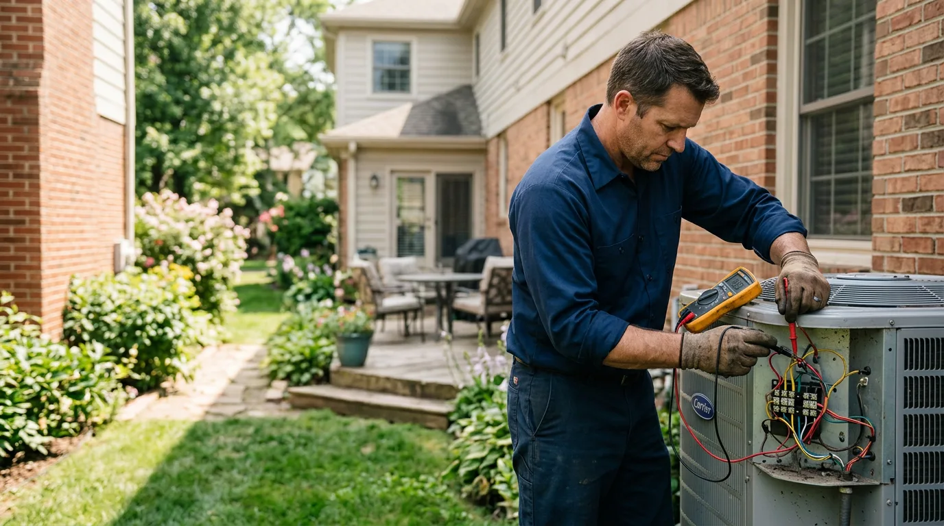 HVAC technician working near Cunningham, KY